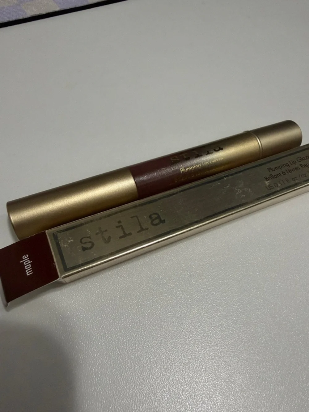 Stila Plumping Lip Glaze NIB MAPLE